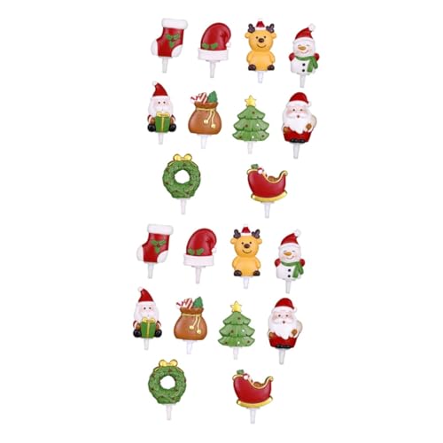 Cabilock 20 Stk Dessert Topper für Weihnachten Christbaumschmuck Weihnachtskuchen Topper weihnachtskuchenverzierungen weihnachtsgeschenke weihnachts Cupcake-Topper für Weihnachten von Cabilock