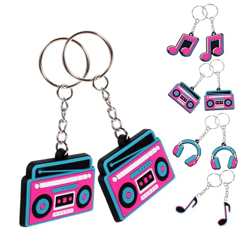 Cabilock 20St Musik Schlüsselanhänger thematisiert Schlüsselanhänger mit Musiknoten Kette car keychain schlüsselanhänger für auto Anhänger für Geldbörsen hängendes Dekor für Schlüssel PVC von Cabilock