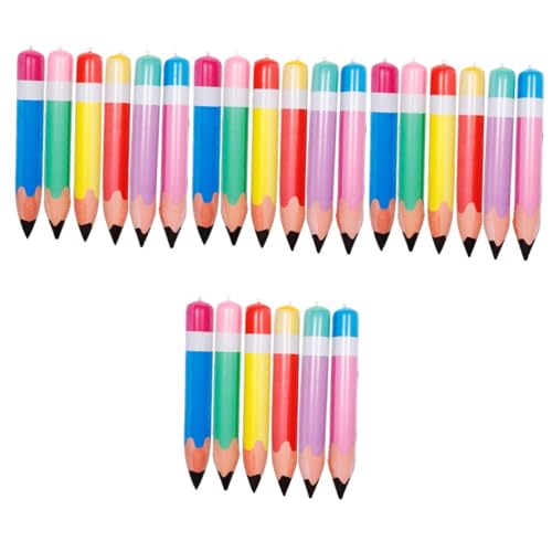 Cabilock 24 Stk Aufblasbarer Bleistift Großer Bleistift Zurück Zu Schulballons Aufblasbare Buntstifte Gefälligkeiten Für Schulpartys Riesige -requisite Mit Bleistift Jumbo-bleistift Pvc von Cabilock