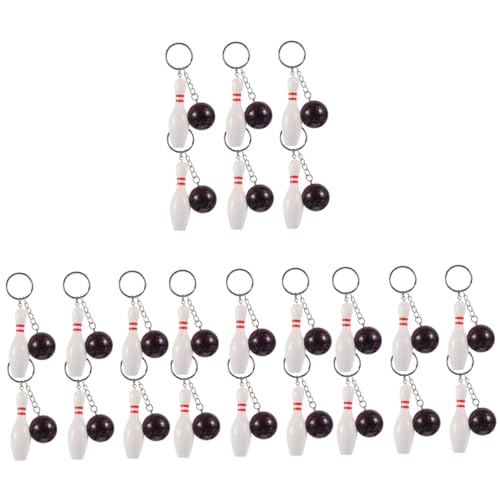 Cabilock 24 Stk Bowling-Schlüsselanhänger Bowling-Team- hängende Schlüsselanhänger Mini-Geldbörse schlüsselkette Bowling- Bowling Schlüsselanhänger Masse Metall Violett von Cabilock