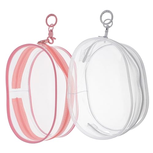 Cabilock 2Pcs Doll Doll Bag Mini Plüsch Figur Spielzeugspielkoffer Für Sammlerstücke Anzeige Bag Silicon Hülle Mit Keyring Clear Doll Bag Cube Für Das Blinde Puppenzubehör PVC von Cabilock