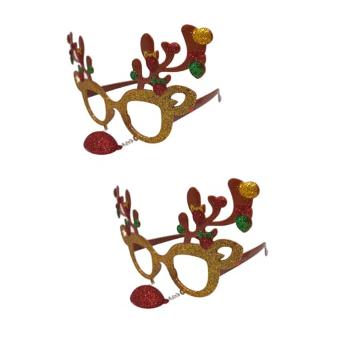 Cabilock 2St -Requisiten Weihnachtsfeier gefallen Weihnachten lustige Brille weihnachtsverkleidung weihnachts verkleidung weihnachtsgeldgeschenke Weihnachtsbrille brille für kinder rot von Cabilock