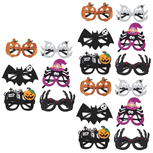 Cabilock 3 Sätze Lustige Brille Augenmaske Halloween Halloween-Dekoration Halloween Decor Schnapsgläser Halloween-Brille Zur Dekoration Partygeschenke Halloween-Brillen Vlies 6 Stück * 3 von Cabilock