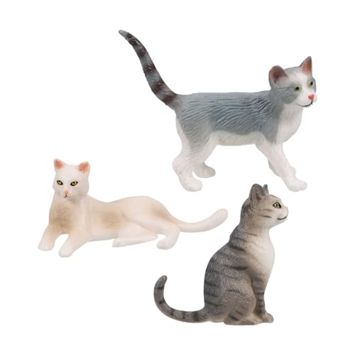 Cabilock 3 Teiliges Set Miniatur Katzenfiguren Realistische Katzen Spielzeuge Für Den Garten Dekorative Katzen Figuren Als Ideales Für Und Katzenliebhaber von Cabilock