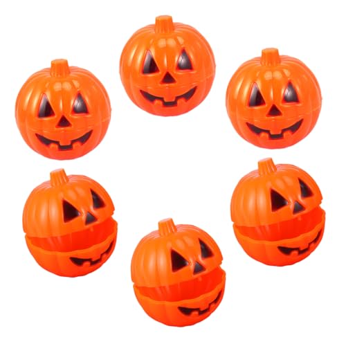 Cabilock 30 Stück Kleine Halloween Kürbis Requisiten Kürbis Leckerli Beutel Cupcake Halloween Aufbewahrungsbehälter Mini Fake Halloween Dekor Kürbis Leckerli Töpfe Beutel von Cabilock