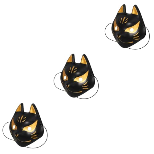 Cabilock 3St kleine Fuchsmaske Fuchs Cosplay Gesichtsbedeckung Weißer Papierfuchs halloween maske masken für halloween Halloweenkostüm Maskenstütze für Frauen Maske für Erwachsene Plastik von Cabilock