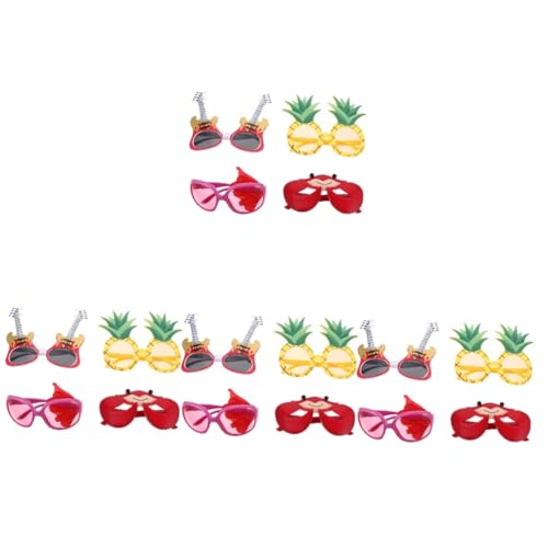 Cabilock 4 Sätze Hawaiianische Partybrille Tropische Partybrille Lustige Sonnenbrille Leuchtbrillen Faschingsbrille Partygeschenk Partyzubehör Partybrille Für Erwachsene Plastik 4 Stück * 4 von Cabilock