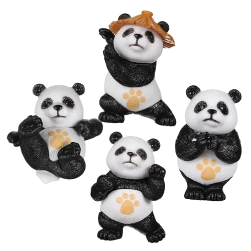 Cabilock Cartoon Panda Dekoration Miniatur Panda Statue Für Den Desktop üße Panda Figuren Als Tischdeko Perfekt Für Kuchen Und Partydekoration von Cabilock