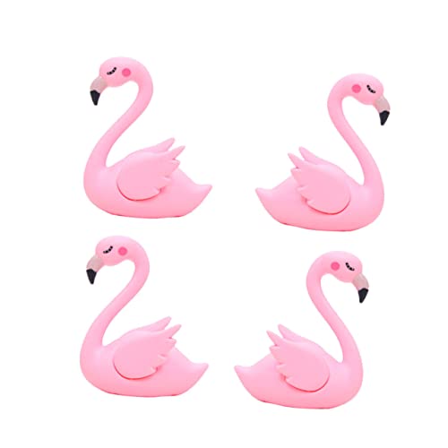 Cabilock 4 Stück Flamingo-ornament Tortendeko Einschulung Kuchendekorationen Auto-ornament Auto-flamingo- Kuchen Flamingo von Cabilock