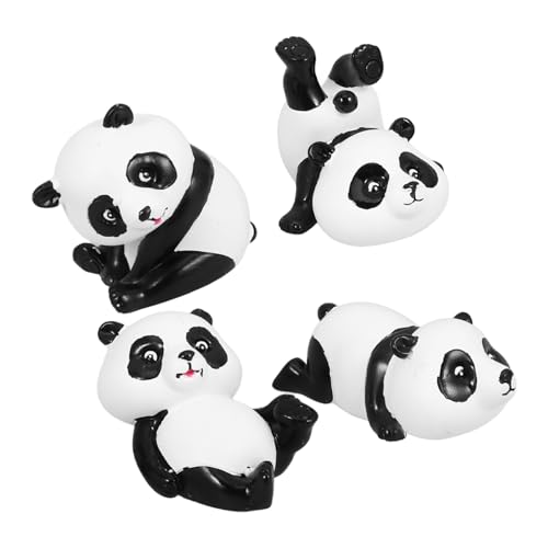 Cabilock Panda-Ornament-Set Aus Kunstharz 4-TLG. Panda-Modell Als Deko- für Freunde und Familie von Cabilock