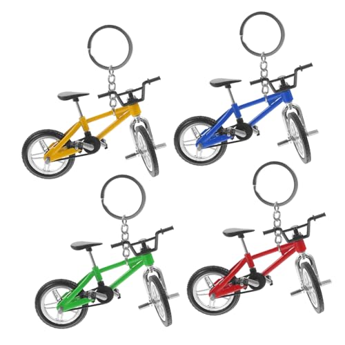 Cabilock 4 Stück Schlüsselanhänger Mini-fahrrad Mountainbike-anhänger Mini-bike-modell Finger-mountainbike-spielzeug Mountainbike-modellspielzeug Fahrradmodelle Fingerbike-modell Legierung von Cabilock