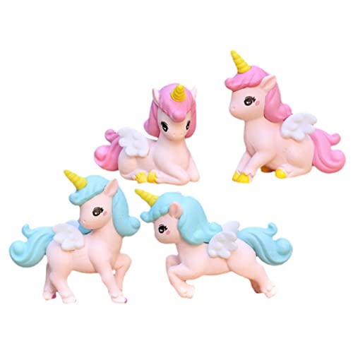 Cabilock 4pcs Miniatur Unicorns Ornamente Outdoor Decor Für Märchen Landschaft von Cabilock