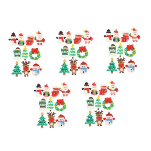 Cabilock 5 Sätze Dekoration Zum Kuchenbacken Weihnachtsdeko Xmas Tree Decorations Santas Weihnachten Verzierung Weihnachten Simuliertes Modell Kieselgel 10 Stück * 5 von Cabilock