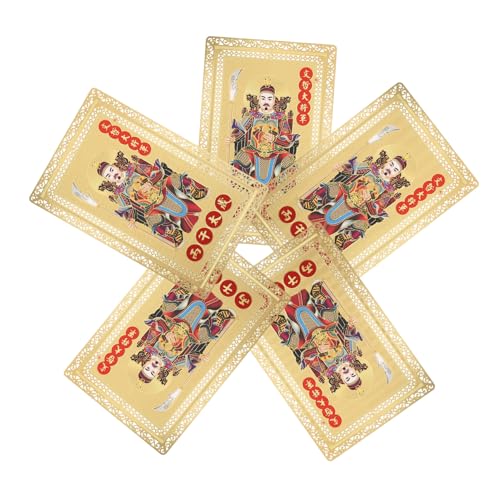 Cabilock 5 Stück Teiliges Feng Shui Taisui Amulett aus Kupfer Schutzkarte für Jahr des Pferdes Langlebiges Glücksbringer Geldbörse oder Anhänger Traditionelle Chinesische Segnungskarten Cabilock 5 Stück Teiliges Feng Shui Taisui Amulett aus Kupfer Schutzkarte für Jahr des Pferdes Langlebiges Glücksbringer Geldbörse oder Anhänger Traditionelle Chinesische Segnungskarten von Cabilock