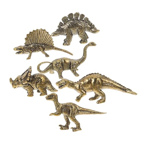 Cabilock 6 Stück Dinosaurier Ornamente Mini Spielzeug Puppenhaus Spielzeughaus Bastelarbeiten Mini Schreibtisch Ornamente Miniatur Dinosaurier Figuren Heimbüro Dekoration von Cabilock