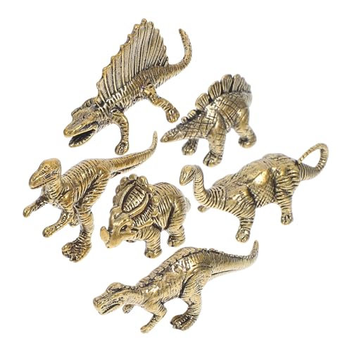 Cabilock 6 Stück Dinosaurier Ornamente Spielzeughaus Mini Tischdekoration Dinosaurier Mini Tierfigur Exquisite Dinosaurier Dekoration Miniatur Tierskulptur Puppenhaus Miniatur von Cabilock