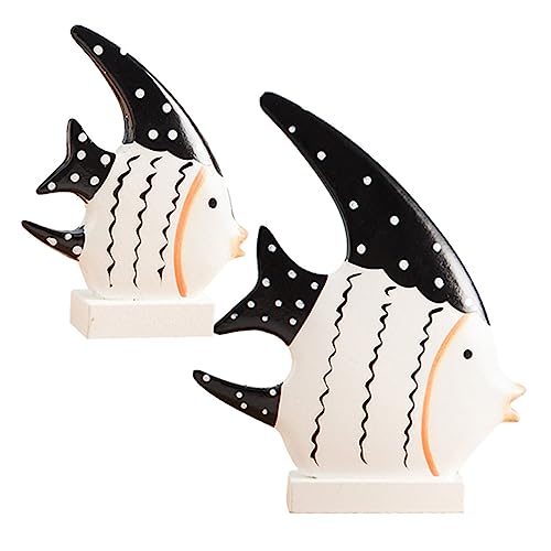 Cabilock 6 Stück Fischornament Für Den Schreibtisch Fischmodell Fischverzierung Meerestiere Nautische Figuren Strandornamente Mediterrane Fischstatue Tropisches Aquarium von Cabilock