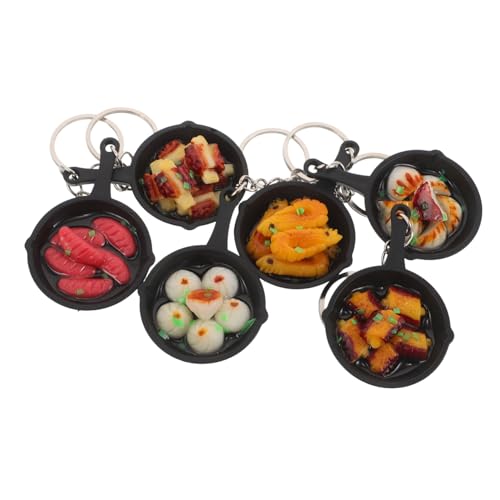 Cabilock 6 Stück Mini Food Schlüsselanhänger mit Pfannen Design Realistische Imitations Food Charms Witzige Taschenanhänger für Partys Sammler und Geschenkidee Bunte Mini Pfannen Cabilock 6 Stück Mini Food Schlüsselanhänger mit Pfannen Design Realistische Imitations Food Charms Witzige Taschenanhänger für Partys Sammler und Geschenkidee Bunte Mini Pfannen von Cabilock