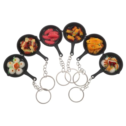 Cabilock 6 Stück Teiliges Mini-food-schlüsselanhänger Lustigem Pfannen-design Leichte Mini-taschenanhänger Originelle Schlüsselringe für Handtaschen Partydeko und Alltagsgebrauch Cabilock 6 Stück Teiliges Mini-food-schlüsselanhänger Lustigem Pfannen-design Leichte Mini-taschenanhänger Originelle Schlüsselringe für Handtaschen Partydeko und Alltagsgebrauch von Cabilock