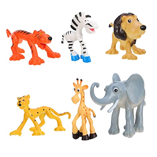 Cabilock 6 Stück Tieridentifikationsmodell Dschungel Tierfiguren Tier Lernspielzeug Kinderspielzeug Rayan Spielzeug Für Kinder Tierfigur Kinderspielzeug Mini Tierspielzeug Wildtier von Cabilock