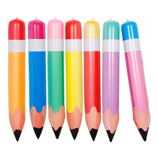 Cabilock 7 Stücke Pvc Aufblasbare Bleistift Ballons Schule Decor Große Bleistift Requisiten Für Zurück Zu Schule von Cabilock