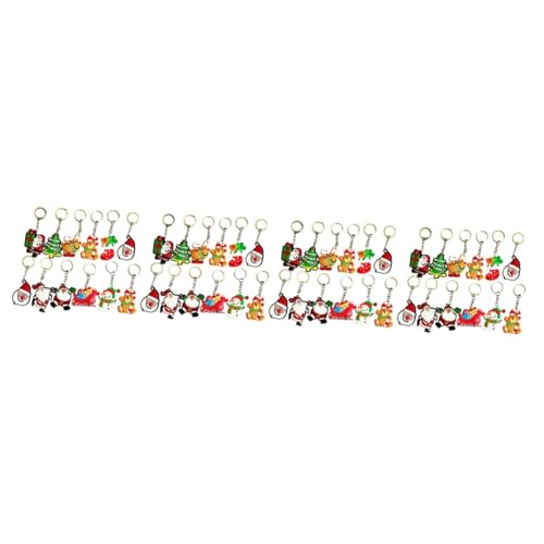 Cabilock 96 Stk Cartoon-Schlüsselanhänger weihnachtsmotiv weihnachts anhänger key chains Weihnachtstaschenanhänger Füller für Weihnachtstüten Weihnachts-Schlüsselanhänger Schlüsselringe von Cabilock