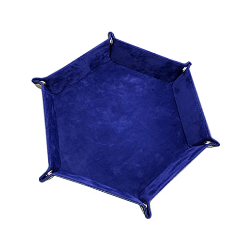 Cabilock Brettspiel 1 Pu Tisch Tabletts Spiele Telefon Lagerung RPG Hexagon Desktop Süßigkeiten Schmuck Dunkle Platte Zusammenklappbar Geschirrunterlage Anzeige Ing Faltbarer Würfelbecher von Cabilock