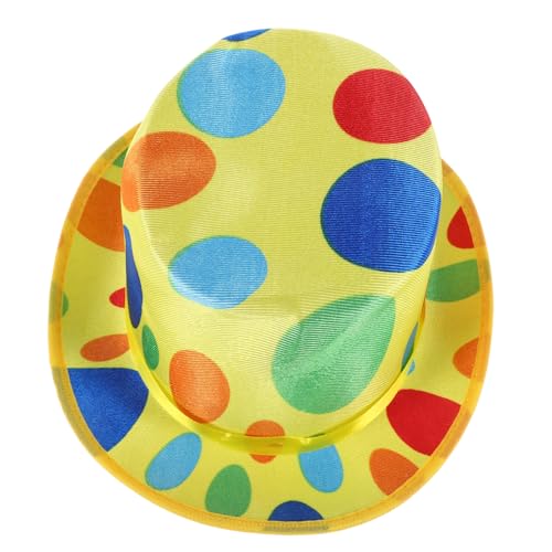 Cabilock Clown-Hut Maskenball Hut Lustiger Clown Hut Vielseitiger Hut clown kopfbedeckung Bunter Hut Clown-Kopfbedeckung Clown-Zylinder Clownkostüm für Kinder Maskerade-Partyhut Gestrick von Cabilock