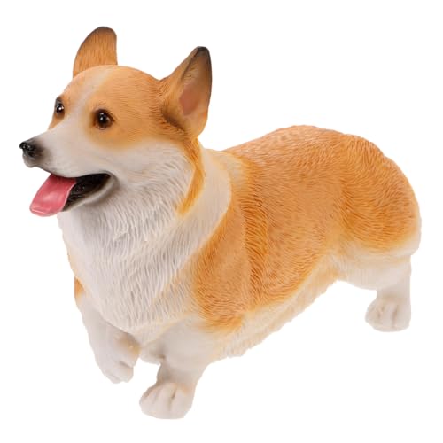 Cabilock Corgi-Ornamente Hund Kuchen Topper Corgi-Hund-Sammelstatue Corgi-Welpenstatue Corgi-Hundefigur Realistische Tierfigur tortendeko Einschulung Heimdekoration Simulationshund Harz von Cabilock