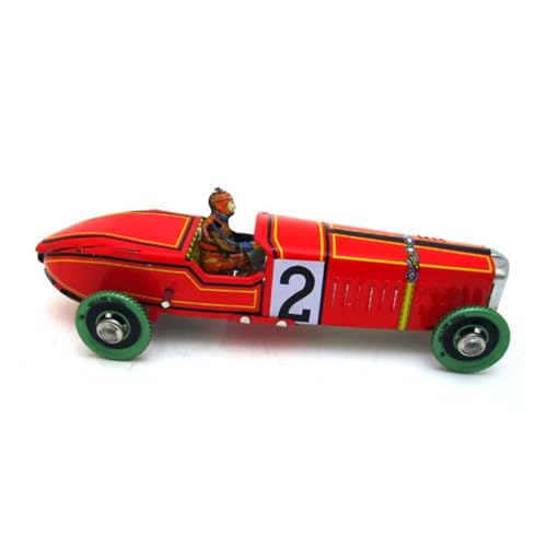 Cabilock Dekor Für Zu Hause Modell Retro-Auto Modell Rennwagen Blechspielzeug Automodelleisen Vintage-Spielzeug Prop-modellauto Spielzeug Für Kinder Spielzeuge Rot Requisiten Schiffsmodell von Cabilock