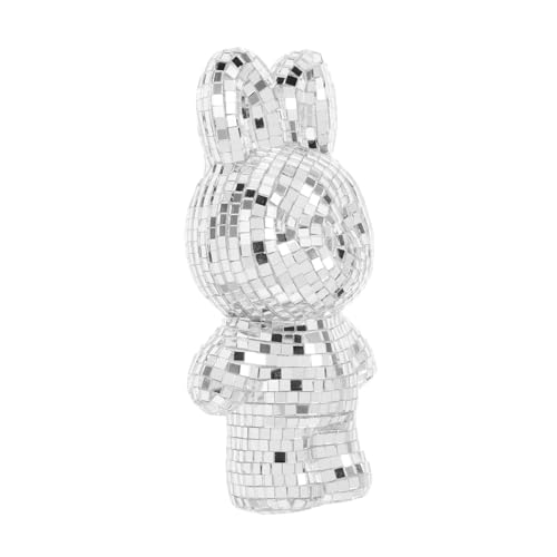 Cabilock Disco Kugel Hase Funky Retro Party Party Zubehör Retro Disco Dekoration Festliche Ornamente Glänzendes Kaninchen Ornament Kaninchen von Cabilock