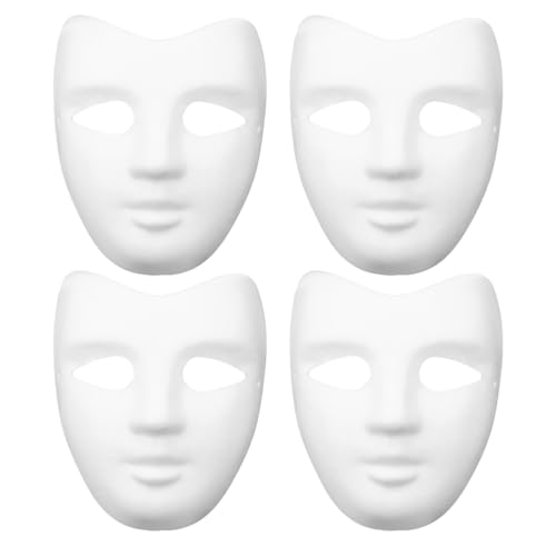 Cabilock DIY WeißE Papier Maske 4 StüCk Maskerade-Masken Bemalbare WeißE Schlichte Masken Pappmache Kunstmasken Für Karneval Cosplay Halloween Party Cabilock DIY WeißE Papier Maske 4 StüCk Maskerade-Masken Bemalbare WeißE Schlichte Masken Pappmache Kunstmasken Für Karneval Cosplay Halloween Party von Cabilock