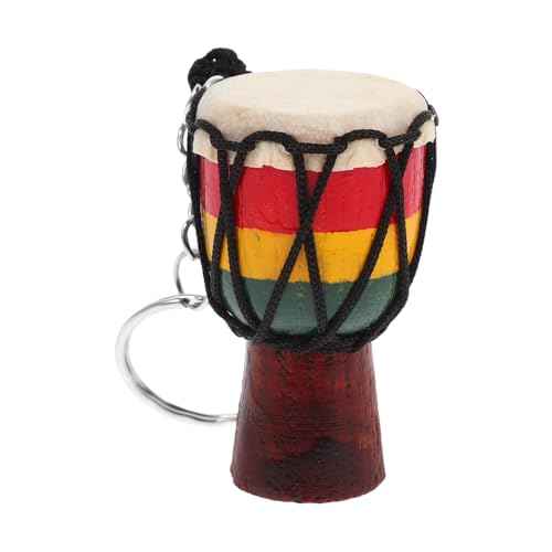 Cabilock Djembe-Schlüsselanhänger Instrumenten-Schlüsselanhänger Schlüsselanhänger-Ornamente Schlüsselanhänger zum Aufhängen Mini-Handtrommel-Schlüsselanhänger Trommel-Anhänger Legierung von Cabilock