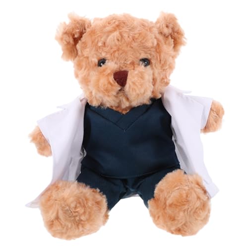 Cabilock Doktor-bär-puppe Gefüllte Puppendekoration Ausgestopfte Bärenpuppe Kleiner Bär Stofftier Lebendige Bärenpuppe Stofftier Für Arzt Bärenpuppe Im Schlafzimmer Plüsch Light Brown von Cabilock