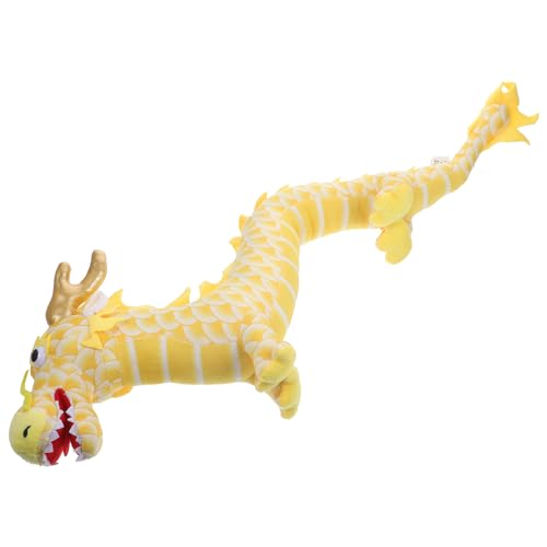 Cabilock Drache Stofftier Spielzeuge Puppe Drachenspielzeug Im Chinesischen Stil Ausgestopfter Drache Drachen-Maskottchen- Chinesisches Drachenspielzeug Yellow Pp Baumwolle von Cabilock