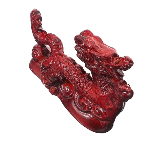 Cabilock Drachenornament Drachen Sternzeichen Modell Drachenei Drachenhandwerk Desktop Drachenfiguren Drachenspielzeug Zen Drachen Miniaturfigur Hausdrache China Drache Plüschholz von Cabilock