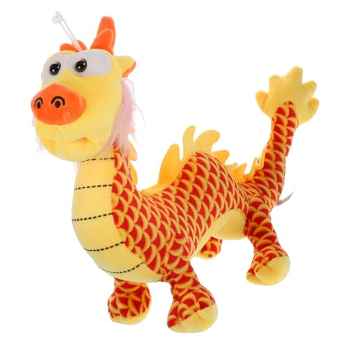 Cabilock Drachenplüschpuppe Drachen-kuscheltiere Süße Kuscheltiere Ausgestopfte Drachenpuppe Puppe Ausgestopfter Drache Drachen-plüschtier Drachenpuppe Pp Baumwolle Golden von Cabilock