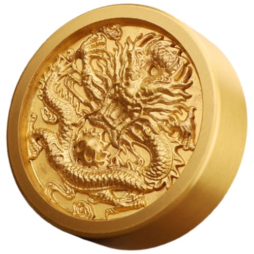 Cabilock Fliegender Drache Briefbeschwerer Ring Plüsch Figur Drachen-Kalligraphie-briefbeschwerer Booster Ornamente Reize Statue Briefbeschwerer Für Den Schreibtisch Girlande Messing Golden von Cabilock