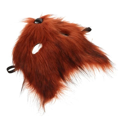 Cabilock Fuchs Maske Maskerade Fuchsmaske Maskerademaske Für Partys Fuchs Halbmasken Halloween-cartoon-maske Tiermasken Für Erwachsene Fuchs-kostümzubehör Tiergesichtsmaske Brown Haar von Cabilock