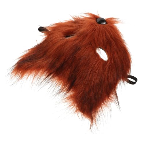 Cabilock Fuchs Maske halloween maske Halloweenmaske Venetianische Maske tiermasken Maskenball Fuchs Kostümzubehör Maskerade Fuchsmaske Maskerademaske für Partys Partyzubehör Plastik Brown von Cabilock