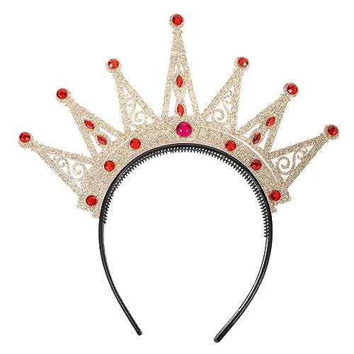 Cabilock Geburtstagskrone party accessoires birthday crown Prinzessinnenkostüm Prinzessinnen-Stirnband Krone Topper dekoration Geburtstagsaccessoires für Frauen Kostümzubehör Plastik Golden von Cabilock