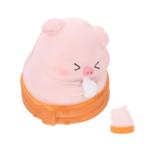 Cabilock Gekritzel Schmuckstück Squishy Spielzeug Miniatur Schweinchenfiguren Tier Stress Spielzeug Squishy Spielzeug Süße Schweinefigur Tischschwein Ornament von Cabilock