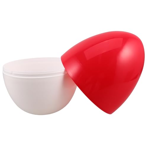 Cabilock Transparente Leere Plastikkapseln Runde Durchsichtige Vorratsbehälter Befüllbare Jumbo-Eier Für Osterkörbe Party-Dekoration Spielzubehör DIY-Geschenkverpackung Groß Weiß Rot Cabilock Transparente Leere Plastikkapseln Runde Durchsichtige Vorratsbehälter Befüllbare Jumbo-Eier Für Osterkörbe Party-Dekoration Spielzubehör DIY-Geschenkverpackung Groß Weiß Rot von Cabilock