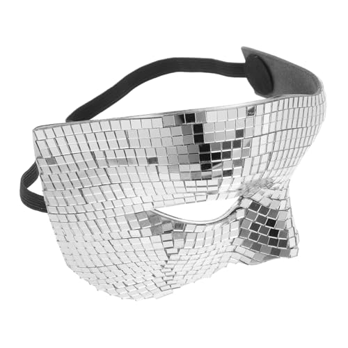 Cabilock Halbgesichts Halloween Party Maske Silber Reflektierende Disco Masquerade mit Komfortablem Sitz Lichtreflektierend für Tanz und Events Unisex für Kostüm und Musikfeiern Cabilock Halbgesichts Halloween Party Maske Silber Reflektierende Disco Masquerade mit Komfortablem Sitz Lichtreflektierend für Tanz und Events Unisex für Kostüm und Musikfeiern von Cabilock