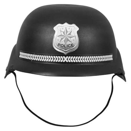 Cabilock Helm karneval party halloween rollenspiel Kopfbedeckung Polizeiweste Kochmütze für Ritterkostüm für Partyzubehör Partygeschenk pp Black von Cabilock