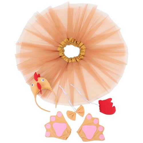 Cabilock Ostern Kostüm Set Hahn Huhn Stirnband Tutu Set Für Erwachsene Jungen Und Mädchen Party von Cabilock