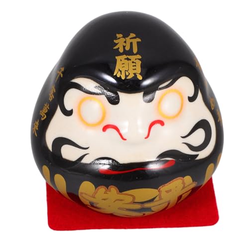 Cabilock Japanische Daruma -Puppe Keramik -Mini -Daruma -Statue Traditionelle Japanische Glück Daruma Für Home Tischauto Innenausstattung von Cabilock