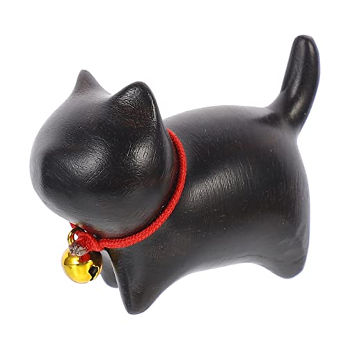 Cabilock Kätzchenglocken Ornament Katzenfigur Katzen Essstäbchenhalter Spielzeug Kleine Katzenfiguren Gesichtslose Katzenstatue Miniatur Tierfiguren Figuren Spielzeug Hölzerne von Cabilock