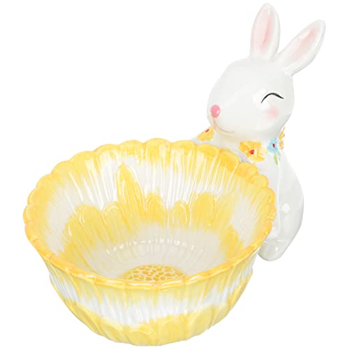 Cabilock Kaninchenkorb Kuscheltiere Heu Hase Schlüsselhalter Hasenaufkleber Hamsterspielzeug geburtstagsdeko kindergeburtstags Dekoration Kleiner Hase Desktop-Hase-Ornament Keramik von Cabilock