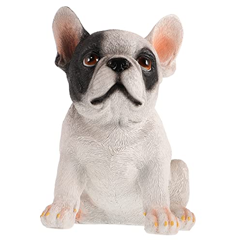 Cabilock Kleine Bulldoggen Dekoration Garten Bulldoggen Statue Entzückende Bulldoggen Figur Bulldoggen Skulptur Welpen Figur Desktop Bulldoggen Statue Tierskulptur Garten von Cabilock